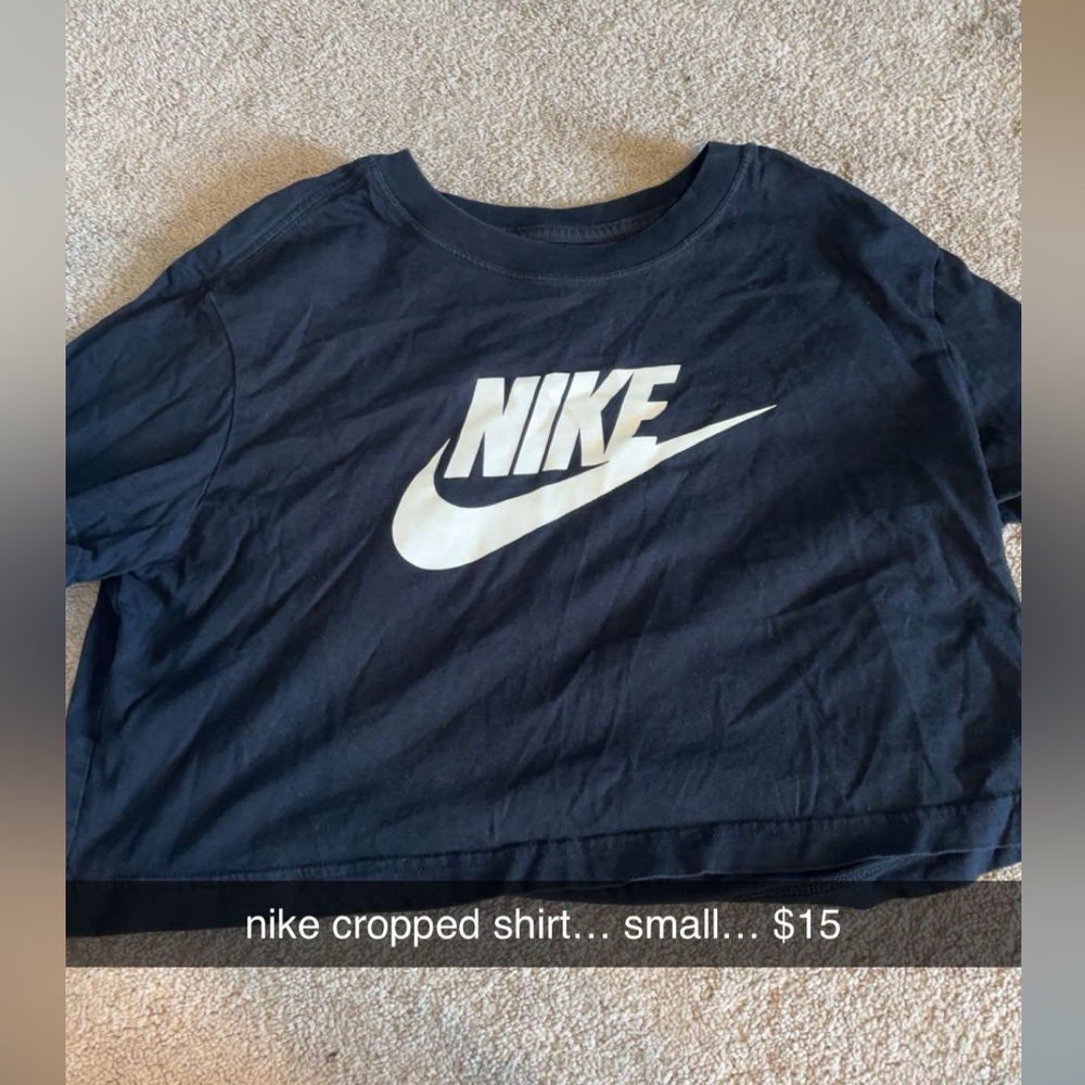 Nike Blue and White Short Sleeve Tee